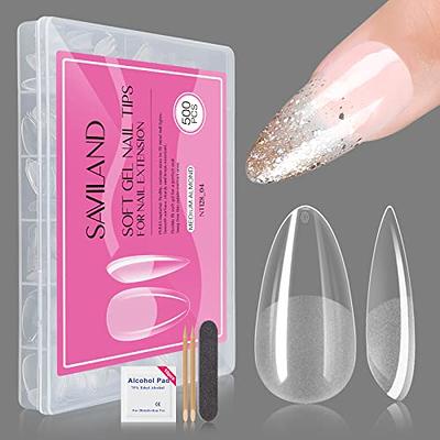 SAVILAND Gel X Nail Kit for Beginner - Long Coffin Nail Tips with 4-in-1  Nail Glue Gel and Nail Lamp Clear Gel X Tips Acrylic Nail Kit Nail  Extensions