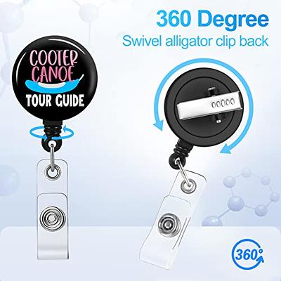  Plifal Badge Reel Holder Retractable with ID Clip for