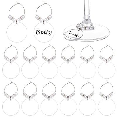 BENECREAT 20 Flat Round Clear Wine Glass Name Charms, Acrylic Wine Glass  Charms with Brass Wine Glass Charm Rings for Halloween Christmas Party Glass  Identification Decoration - Yahoo Shopping