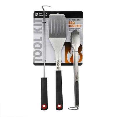 Outset 3-Piece Rosewood Stainless Steel BBQ Tool Set