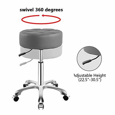 Antlu Rolling Swivel Stool Chair for Office Medical Salon Tattoo Kitchen Massage Work,Adjustable Height Hydraulic Stool with Wheels (Black)