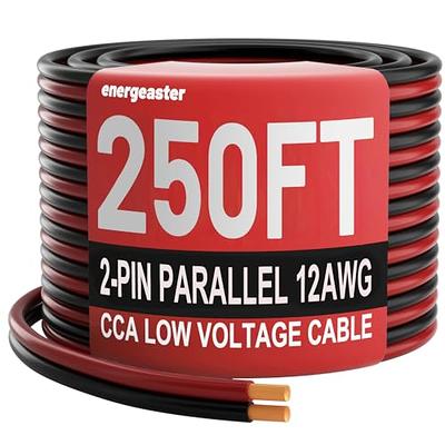 18 Gauge Electrical Wire 2 Conductor, 50ft Red & Black Tinned Copper Hookup  Wire, 18AWG 2pin Insulated Stranded Low Voltage Cable, Flexible Extension