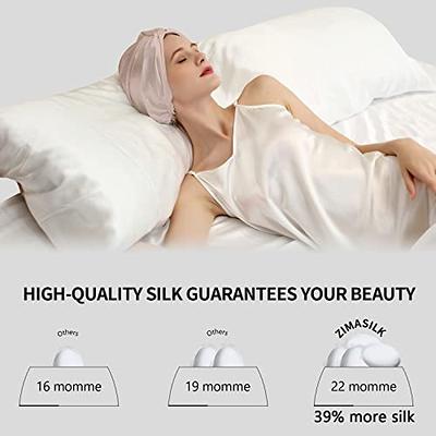 ZIMASILK 22 Momme 100% Mulberry Silk Bonnet for Sleeping & Women Hair Care,  Highest Grade 6A Silk hair wrap for sleeping with Premium Elastic Stay On