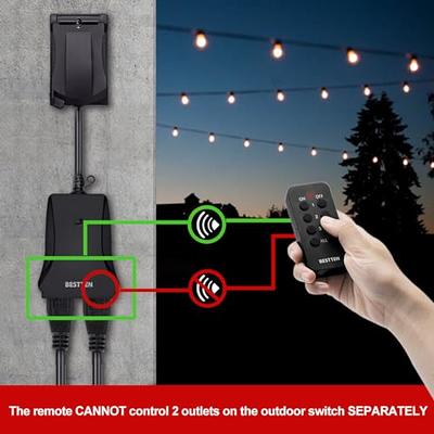 Indoor/Outdoor Wireless Remote Control Outlet - Fosmon