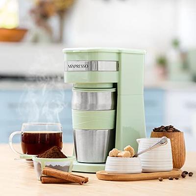 Famiworths Mini Coffee Maker Single Serve, Instant One Cup for K Cup &  Ground Coffee, 6 to 12 Oz Brew Sizes, Capsule Coffee Machine with Water  Window