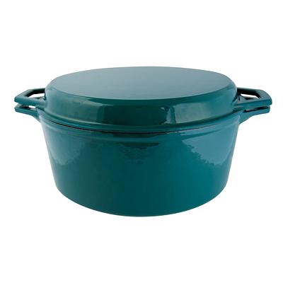 Miereirl 6 QT Enameled Dutch Oven Pot with Lid, Cast Iron Dutch Oven with  Dual Handles for Bread Baking, Cooking, Non-stick Enamel Coated Cookware  (Dark Blue) - Yahoo Shopping