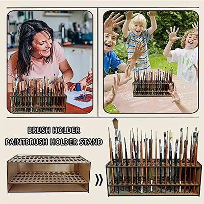 Wooden Paint Brush Holder