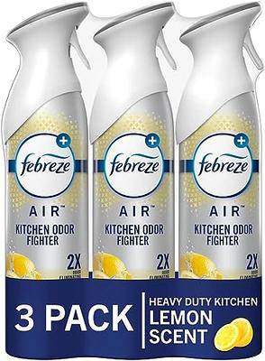 Febreze Odor-Fighting Air Freshener, Fresh Scent Heavy Duty Crisp Clean,  Pack of 2, 8.8 fl oz Cans 