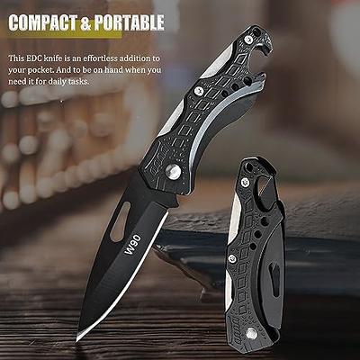 QZL EDC Pocket Knife for Men, Small Folding Keychain Knife with