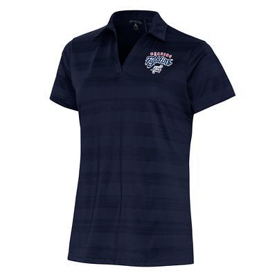 Atlanta Braves Antigua Metallic Nova Polo - Navy