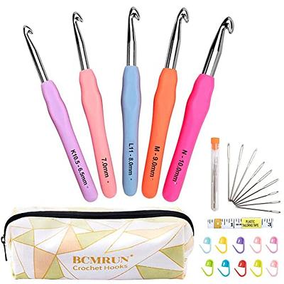 Coopay 4PCS Large Crochet Hooks, Big Crochet Hook Set Ergonomic Soft Grip,  Crochet Needles for Crocheting Chunky Yarn Premium Crochet & Knitting