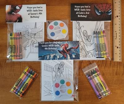 Kids Crayons Or Painting Party Favor Bags. 1 Bag