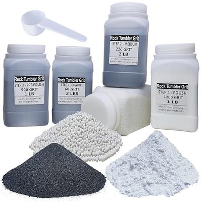 VEVOR Rock Tumbler Kit 1lb Rock Polisher Rough Gemstones 4 Polishing Grits