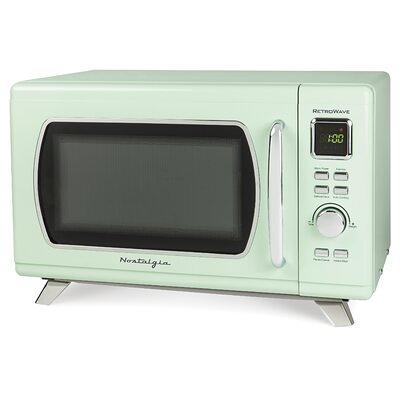 0.9Cu.ft. Retro Countertop Mini Microwave Oven 900W 8 Cooking Sets Green