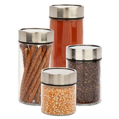 Choice 2-Compartment Wire Condiment Caddy with (2) 7 oz. Glass Jars and (2)  Stainless Steel Lids