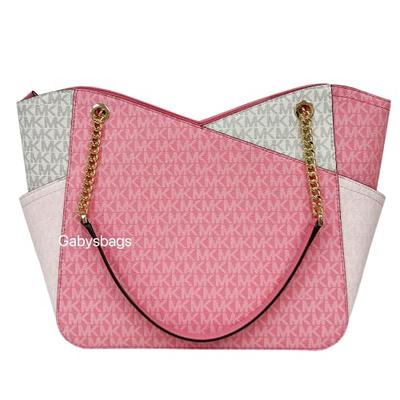 Michael Kors Jet Set Travel Large Chain Shoulder Tote (Tea Rose Multi) -  Yahoo Shopping