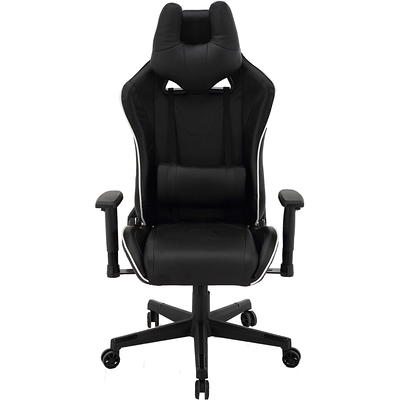 Gaming Chair with Footrest Fabric Inbox Zero Color: Black/Light Green