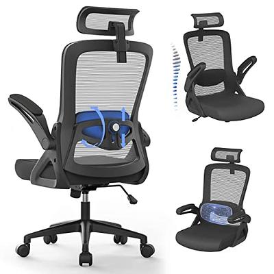 Ergonomic Office Chair Mesh - Seat Depth Adjustable Home Office Desk Chair  High Back with Lumbar Support - Computer Chair with Footrest & Headrest -  Yahoo Shopping