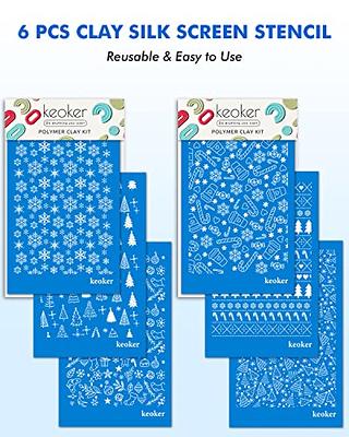 KEOKER Christmas Silk Screen for Polymer Clay, Christmas Silk Screen  Stencils for Polymer Clay, Printing on Clay & Other Jewelry Clay Earrings  Decoration (6PC-All) - Yahoo Shopping