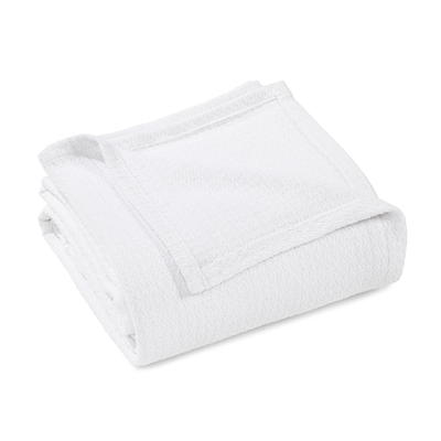 FRESHFOLDS 1-Piece White 100% Cotton Full/Queen Lightweight Waffle