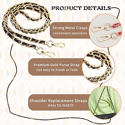 MIUSKATL 4 Pcs Purse Chain Straps with Leather - Gold Purse Strap - 47.24  Inches Shoulder Replacement Straps Crossbody for Handbags Pouches(Chain) -  Yahoo Shopping