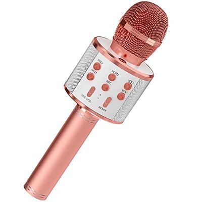 OVELLIC 2 Pack Karaoke Microphone for kids, Wireless Bluetooth Karaoke  Microphone for Singing, Portable Handheld Mic Speaker Machine, Great Gifts  Toys