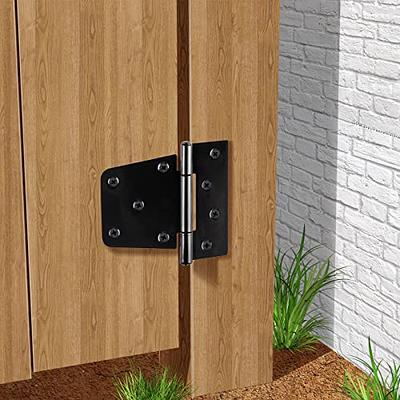 Heavy Duty Gate Hinges 3.5 inch 4 Pack, Black Iron Door Hinges for