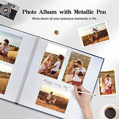 Artmag Photo Album Self Adhesive Scrapbook Album for 3x5 4x6 5x7 8x10  Pictures,40 Pages Leather Cover Magnetic DIY Album for Family Travel  Wedding