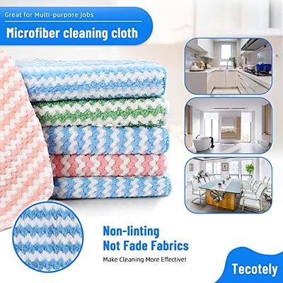10PCS Microfiber Thick Kitchen Towel Dishcloth Kitchen Rags Gadget