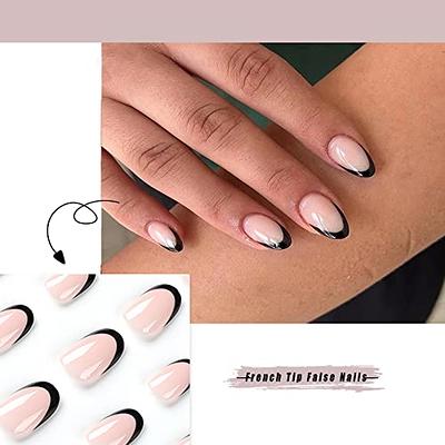 24pcs Simple French Press On Nail Full Cover Manicure Tip Nail Art