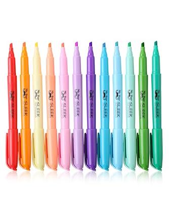 Mr. Pen- Double Tip Highlighters, Fine & Chisel Tip, Pastel Colors, 8 Pack, Highlighters, Highlighter Markers, Planner Markers