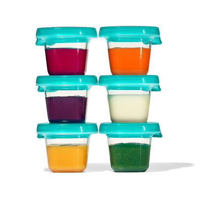OXO Tot Silicone Baby Blocks, Teal 4 oz.