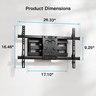 VEVOR Full Motion TV Mount Fits for 37-90 in. TVs Swivel Tilt