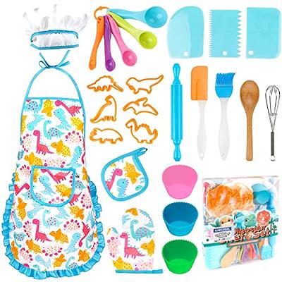 Toyze Gifts for 3-8 Year Old Girls, Kids Apron for Girls Kids Cooking Set,  Toddler