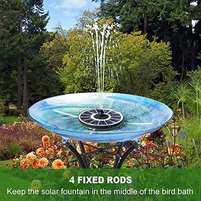 Yzert Solar Fountain with 2000 mAh Battery Backup Works in Shade, 3.5 W  Glass Solar Powered Water Fountain with 7 Nozzles, Floating Solar Fountain  Pump for Bird Bath, Garden, Outdoor, Pond(White) - Yahoo Shopping