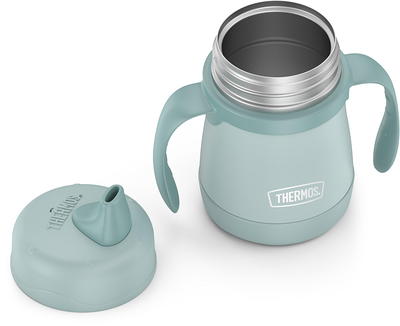 Thermos Baby 7 Oz. Vacuum Insulated Stainless Steel Sippy Cup W/ Handles -  Mint : Target