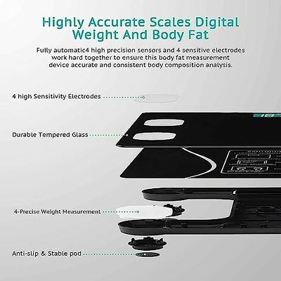 FITINDEX Smart Scale for Body Weight, Digital Bathroom Scale for Body Fat  BMI Muscle, Weighting Machine with Bluetooth Body Composition Health  Monitor Analyzer Sync Apps for People - White