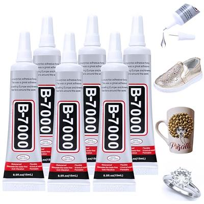 4pcs B7000 Jewelry Glue for Jewelry Making, FITTDYHE 15ml/0.5fl oz Clear Glue DIY Craft Glue Rhinestones Glue, Waterproof Stong Bond Adhesive Glue