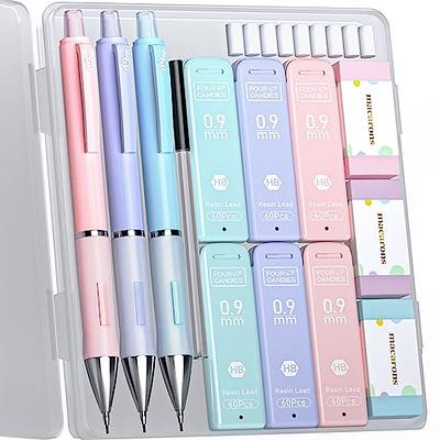 Four Candies 0.9mm Metal Mechanical Pencil Set with Case - 4PCS Fancy Mechanical  Pencils, 8 Tubes HB #2 Lead Refills, 3PCS 4B Erasers and 9PCS Eraser  Refills, Led Pencils Mechanical for Writing - Yahoo Shopping