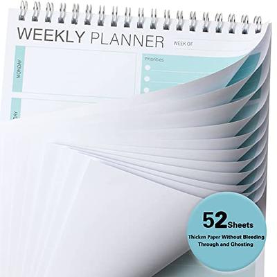 Weekly Planner Notepad,Spiral To Do List Undated Planning Pad, Weekly  Organizer for Students, Weekly Agenda for Work & Daily Life, 52 Sheets, 6.5  x 9.8 in (Green) - Yahoo Shopping