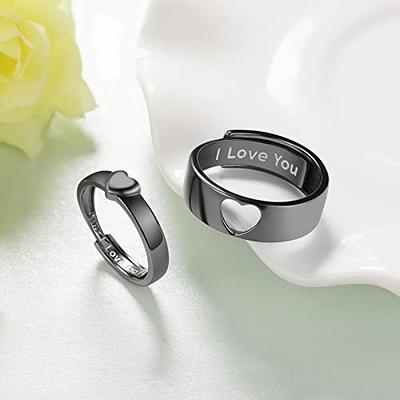 Amazon.com: Scrolls Wedding ring set matching wedding rings engraved scroll  leaves vintage style couples set 14k 18k Solid yellow white rose gold :  Handmade Products