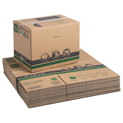 Pen+Gear Medium Recycled Packing Moving Storage Boxes,  19in.Lx14in.Wx17in.H, Kraft, 25 Count