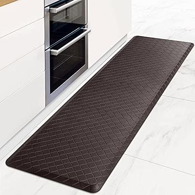 AUTODECO Kitchen Mats and Rugs - Kitchen Floor Mat Cushioned Anti Fatigue  Non Slip Waterproof Runner Rug Heavy Duty Ergonomic Comfort Standing Foam  Mats for Home Office Sink Laundry 17x29, Grey 
