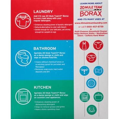 Twenty Mule Team Borax Detergent Booster & Multi-Purpose Household Cleaner  65 oz. Pack of 4 - Yahoo Shopping