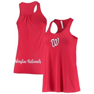 Women's Soft As A Grape Red Washington Nationals Plus Size V-Neck T-Shirt