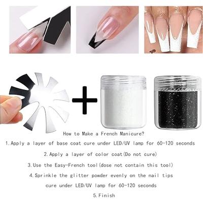  BASEMMAHER 2 Colors Christmas Black White Dust Sugar Nail  Glitter Powder Shiny Diamond Shining Effect Powder Superfine French  Iridescent Snow Candy Coat Nails Sweater Manicure Decorations DIY Crafts :  Beauty 