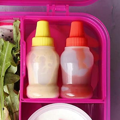 Mini Condiment Squeeze Bottle Box Salad Dressing Sauce Ketchup