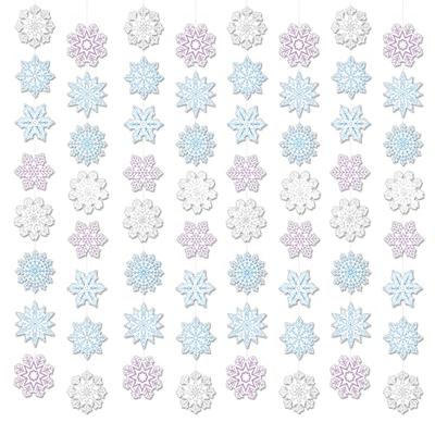 Lansian Christmas Snowflake Hanging Swirl Decorations 60CT Winter  Wonderland Themed Party Supplies for Birthday, Christmas, New Year,  Princess Party