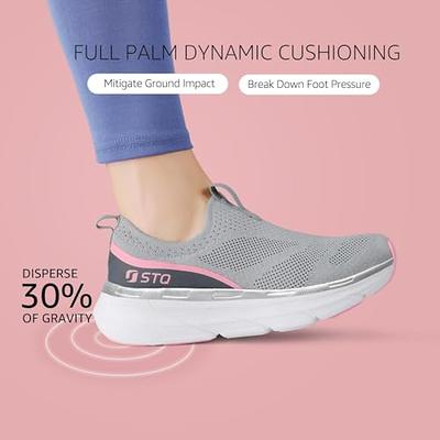 STQ Slip On Sneakers for Women Walking Shoes Comfortable Breathable Mesh