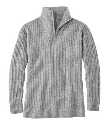 Women's Ultrasoft Sweats, Funnelneck Pullover Light Gray Heather Medium, Cotton | L.L.Bean